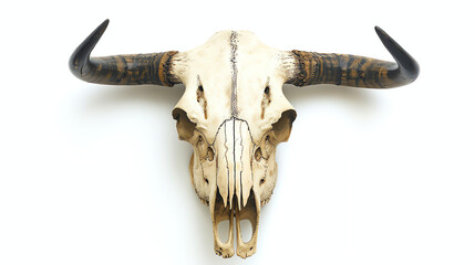  skull of a bull with long horns