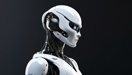 Sleek Futuristic Cyborg: The Next Evolution in AI Robotics