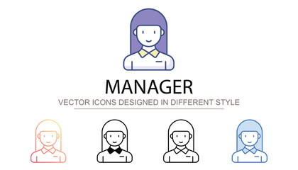 Fototapeta premium Manager icon design with white background stock illustration