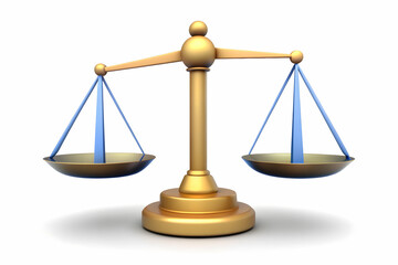 3d Flat icon as Scale and weights symbolizing balance and measurement with ample space for text. concept as A scale and weights representing the fundamentals of balance and measurement with room for w