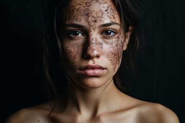 Generative AI picture of a skin after laser treatment dermatology problem