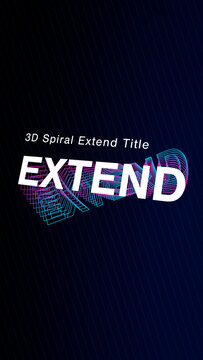 Vertical 3D Spiral Extend Title