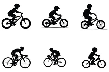 Obraz premium Baby kids bicycle silhouette