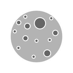 Moon icon vector. Celestial Moon illustration sign. Retro Moon symbol or logo.