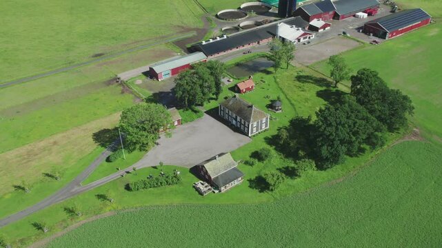 Ekholmens Sateri and Herrgard, Manor House in Dalsland, Aerial Circling