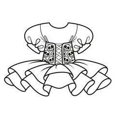 Dress with a corset with a skull ornament and a tutu skirt for a witch costume for Halloween