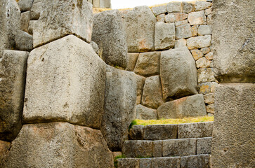 Detalles de las paredes de Sacsayhuamán