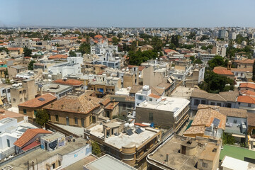 Aerial view of Old town Nicosia Cyprus