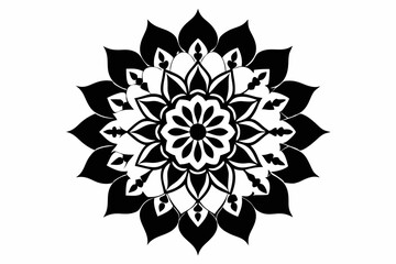 a black and white mandala vector illustration