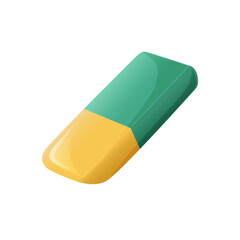 Rubber eraser isolated on white background. Icon vector illustration.