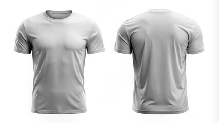 Blank White T-Shirt Mockup Front and Back View.