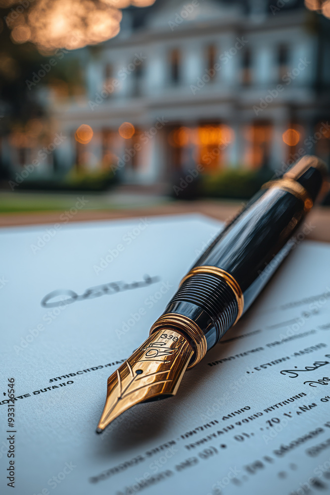 Aufkleber A signature line on a document isolated on a pastel cream background, symbolizing the importance of approval and authorization in business,