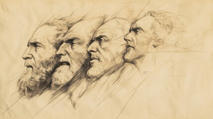 Biblical Illustration of Enemies&rsquo; Faces Turning from Glee to Confusion as They Stumble and Fall, Symbolizing the Divine Reversal of Their Plans Against David, Psalms 70