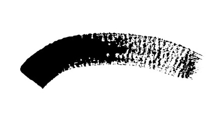 Black ink paint vector brush strokes. Thick dirty distress texture. Grunge rough paint brushes. touch material, dirty splash, handwritten texture simple stripes.