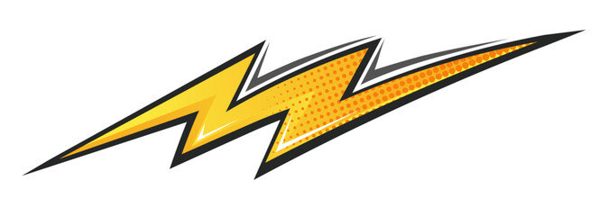 Race car stripes sticker design with dynamic lightning shapes