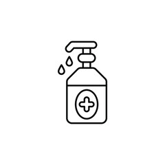 Hand Sanitizer icon design with white background stock illustration