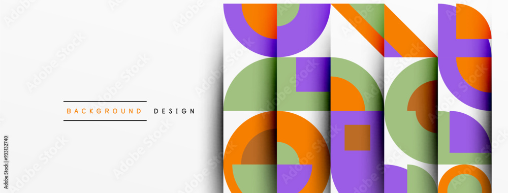 Poster Modern geometrical abstract background - circles. Business or technology presentation design