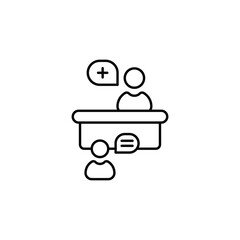 Counseling icon design with white background stock illustration