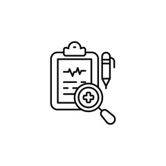 Diagnosis icon design with white background stock illustration