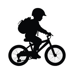 Obraz premium Baby kids bicycle silhouette