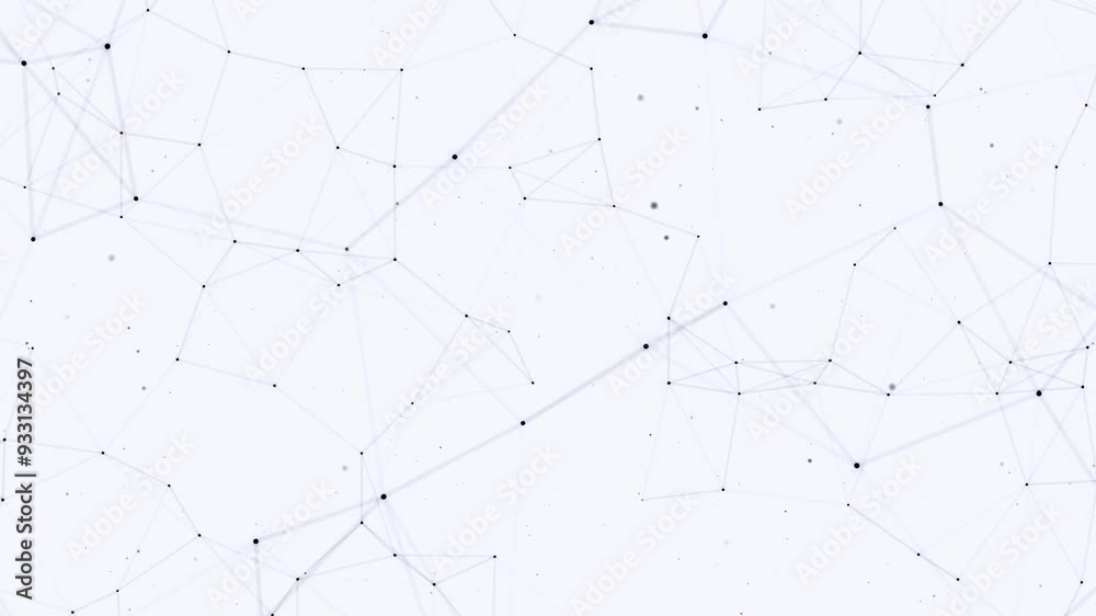 Poster White abstract technology backgorund evolving network connection, consiousness web animation