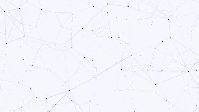 White abstract technology backgorund evolving network connection, consiousness web animation