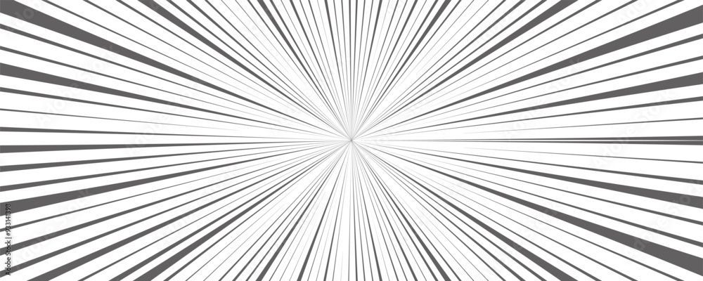 Wall mural sun rays background. white and grey radial abstract comic pattern. vector explosion abstract lines b