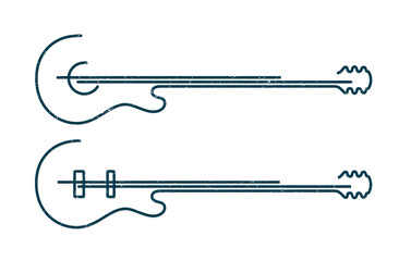 The symbol of a stylized classical guitar.
