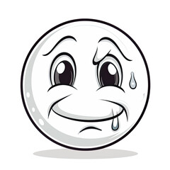 Sad Emoticon Or Emoji, Generative AI