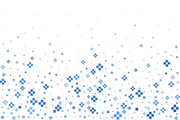 Medical cross background. Abstract vector pattern for hospital and pharmacy symbols. Blue math pluses border on white backdrop. Seamless ornament for website design.