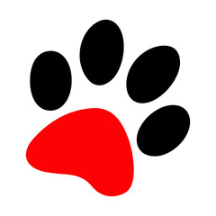 Pet paw print icon.
