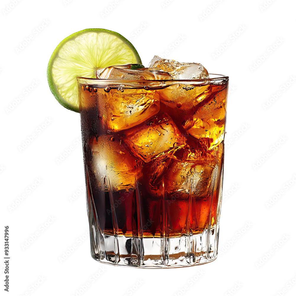 Wall mural dark and stormy cocktail clip art isolated on white background