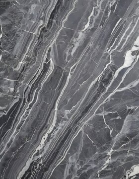elegant bardiglio gray marble with muted gray tones and subtle veining showcased on a dark background, gray stone slab natural marble, glossy gray and white tiles