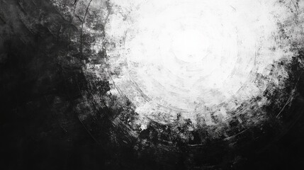 Abstract Black and White Circle.