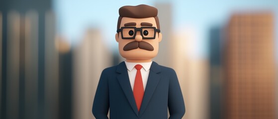 Ambitious Character Climbing the Corporate Ladder in Finance Industry
