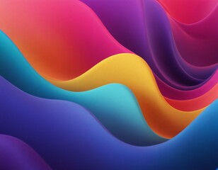 Vibrant Gradient Waves Abstract Background with Fluid Colors and Dynamic Motion. Ai generated image.
