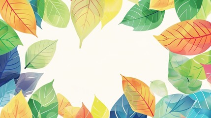 Obraz premium nature background foliage with watercolor style