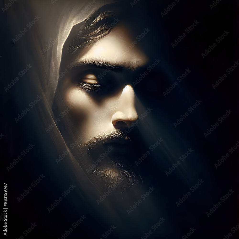 Wall mural Portrait of Jesus