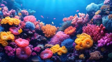 Vibrant Underwater Coral Reef