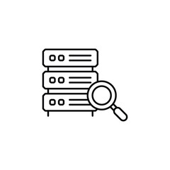 Data Search icon design with white background stock illustration