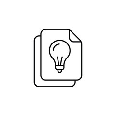 Idea Backlog icon design with white background stock illustration