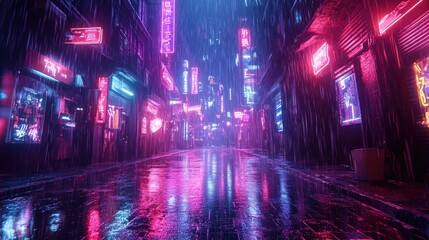 Neon City Rain