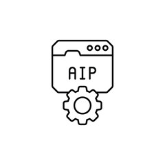 Api Development icon design with white background stock illustration