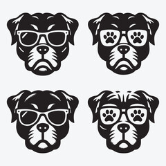 Fototapeta premium Creative Dog Silhouette Collection Stunning Clip Art for All Pet Enthusiasts