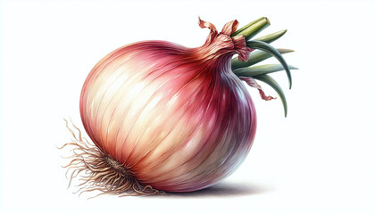red onion isolated on white