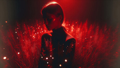 person with a background