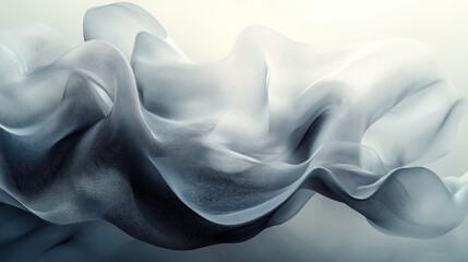 Obraz premium Abstract Fabric Flowing in Soft Gradients