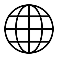 globe line icon 