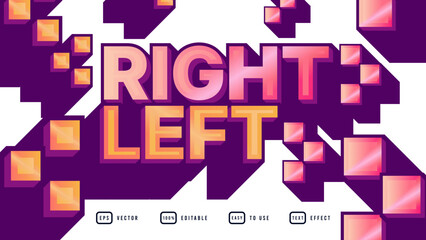 Right Left Editable Text Effect