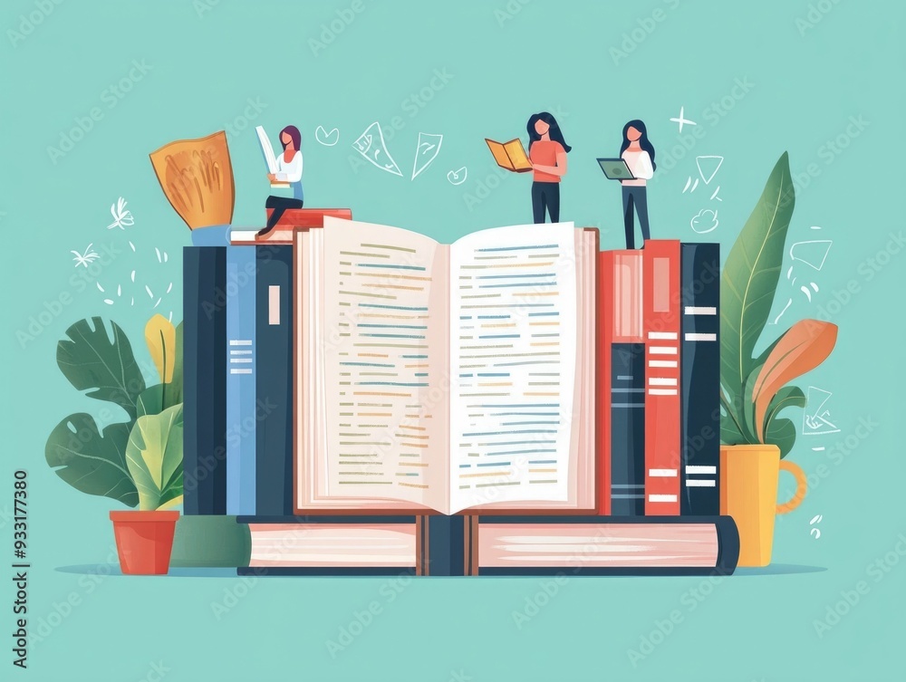 Poster mastering language skills through bilingual dictionary flat design educational concept for language 